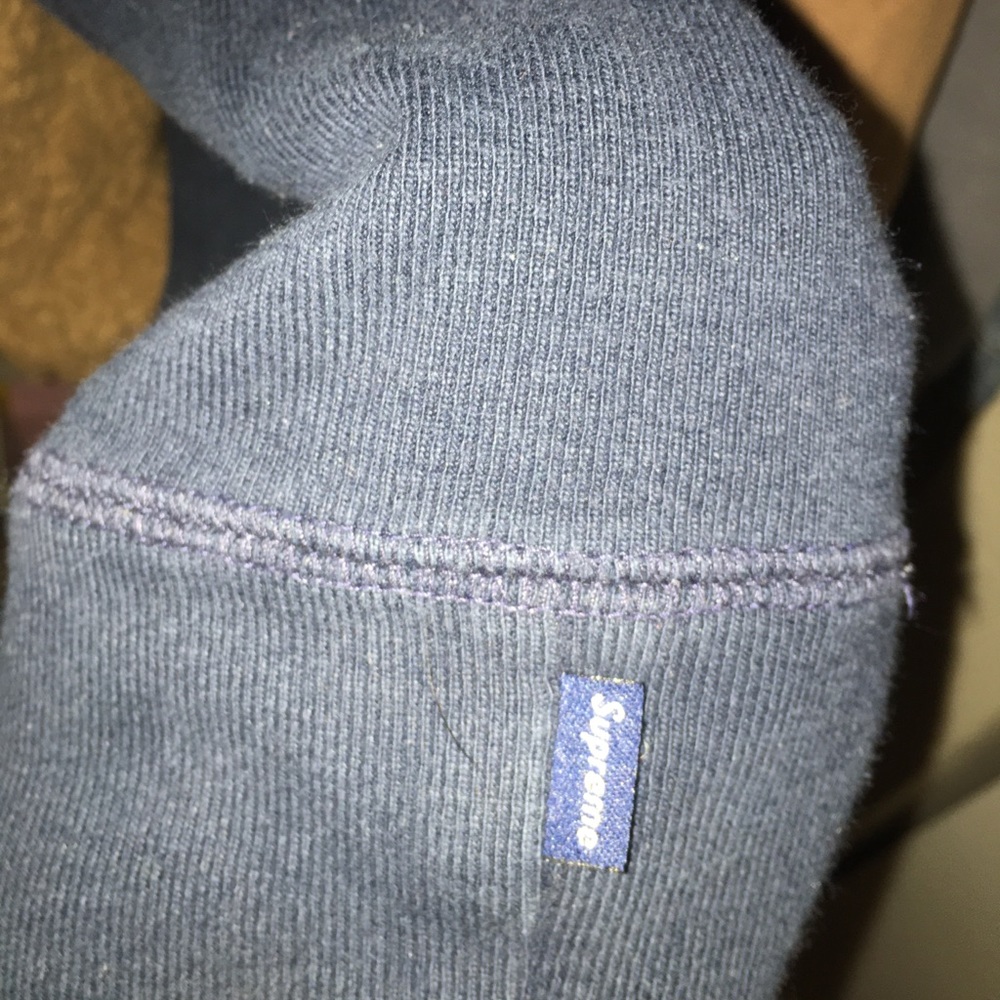Supreme New York  navy blue hoodie - Picture 6 of 6